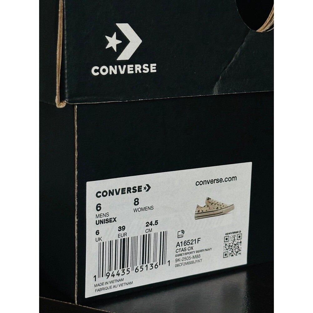 Converse Chuck Taylor All Star Floral Embroidery Low Top Women's 8 Canvas - Picture 6 of 6
